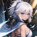白髪系褐色少女１ 2枚目