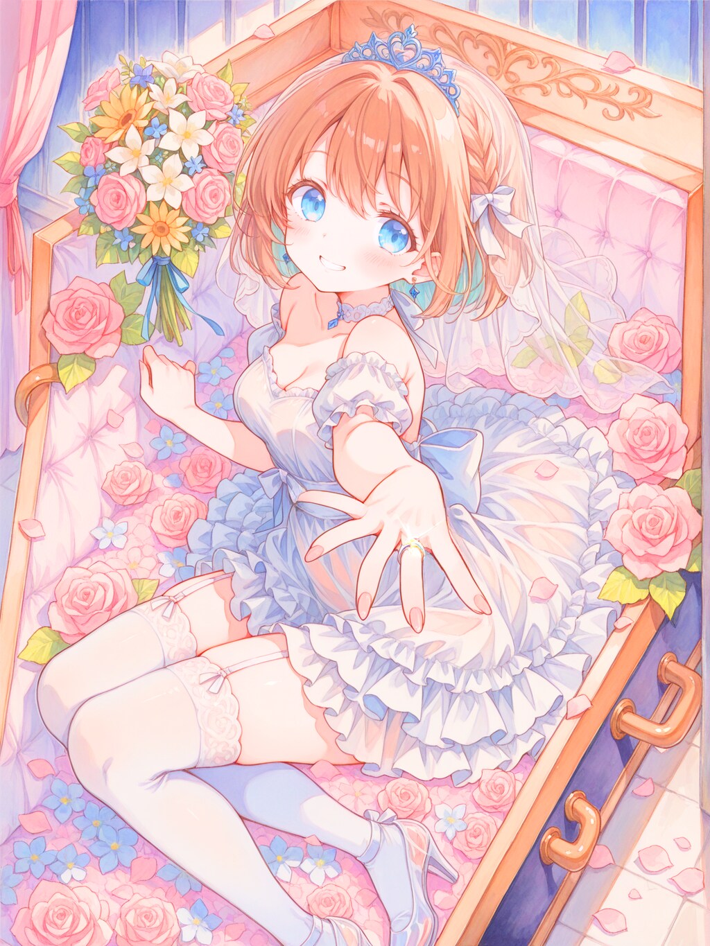花嫁の指に光る指輪