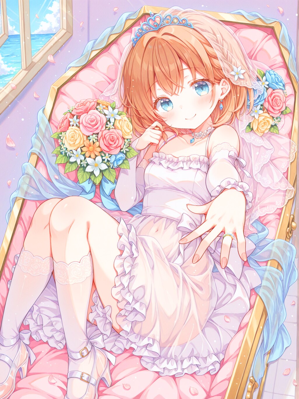 花嫁の指に光る指輪