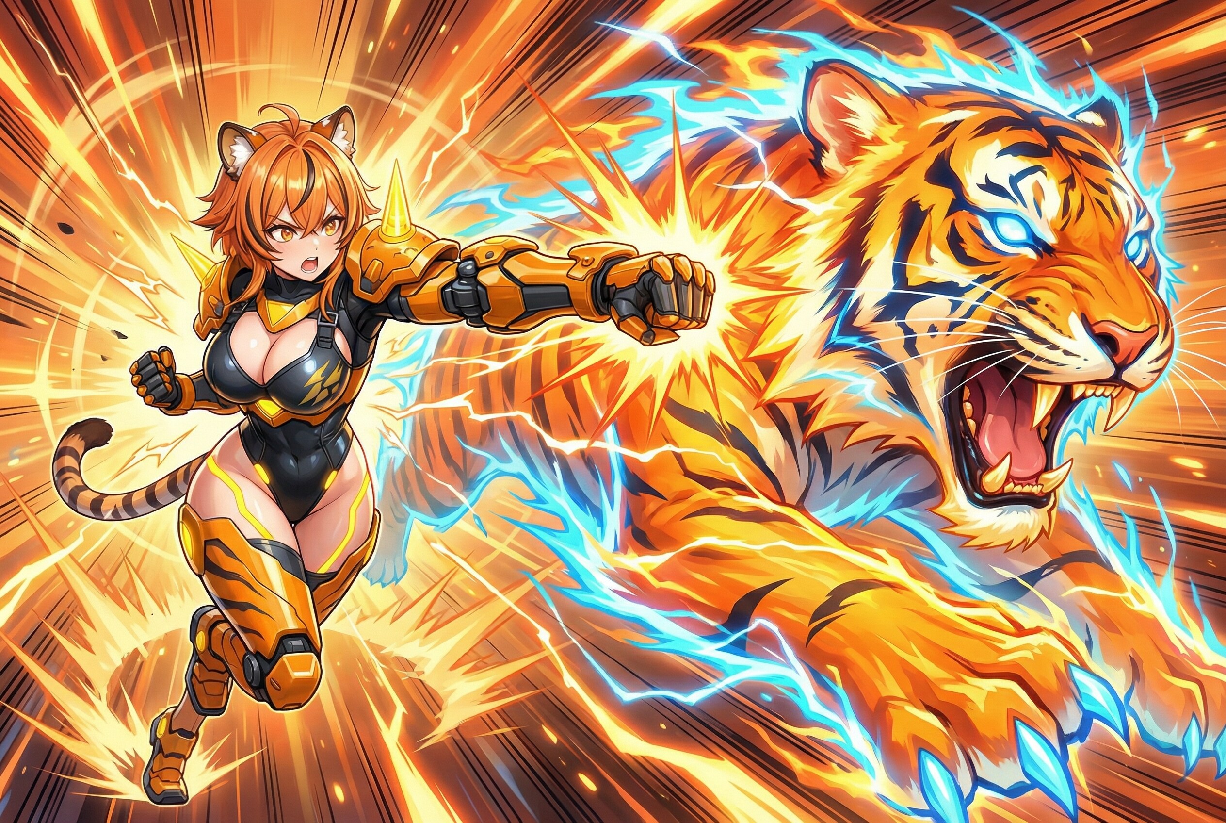 奥義・猛虎煌牙拳！！