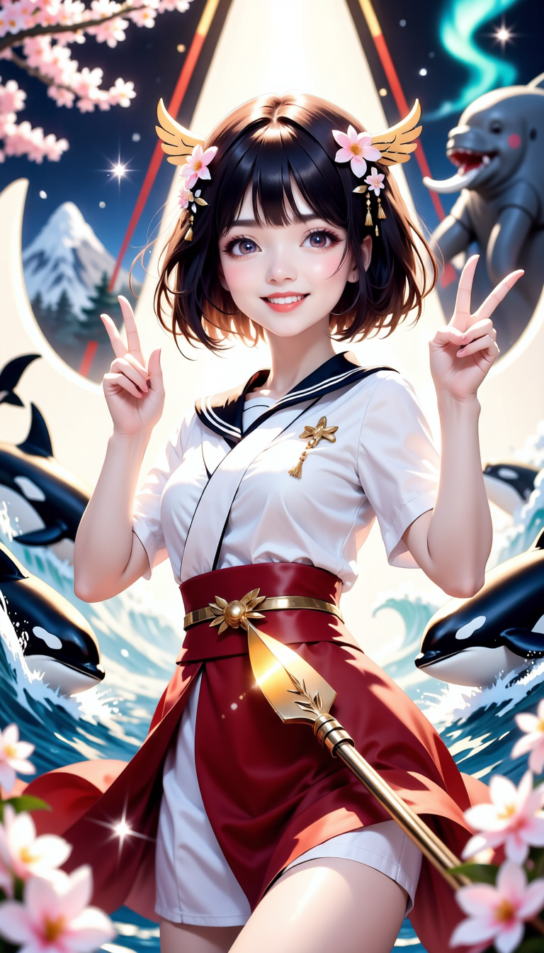 金（K）比羅（P）山（S）４８！センターはあたし！ほかのメンバーはクジラさんたちだけどねー！ | の人気AIイラスト・グラビア