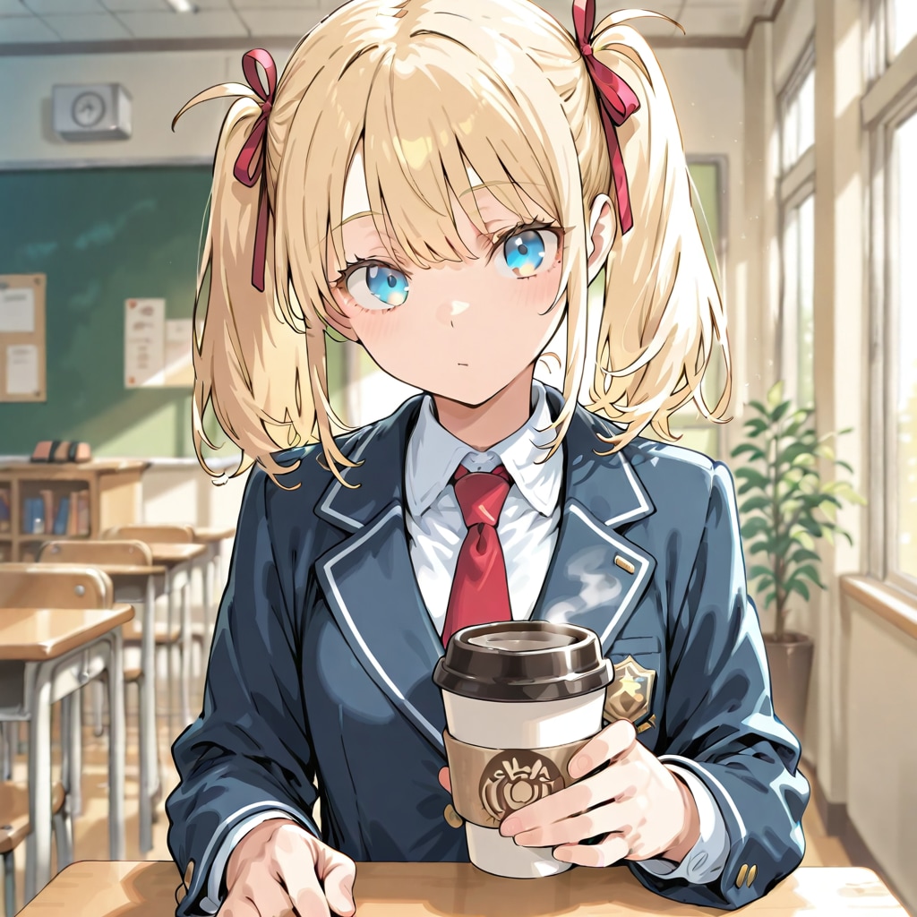 放課後の特等席。……アンタも飲む？