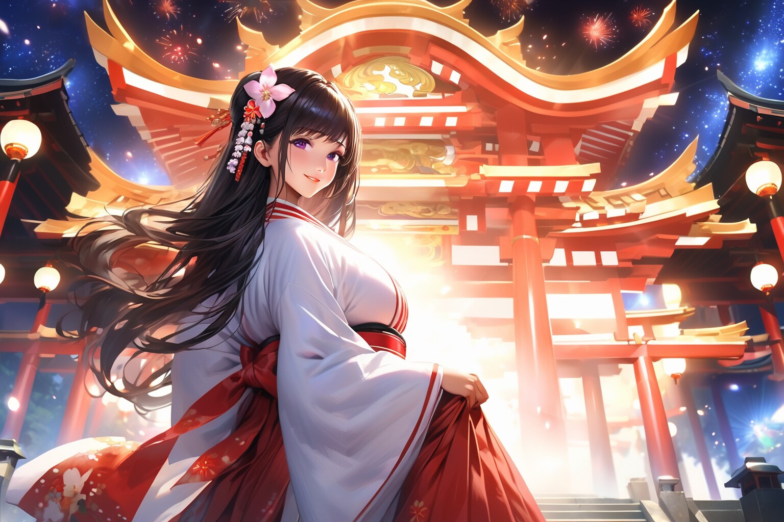 とある町にある夜の神社 | の人気AIイラスト・グラビア