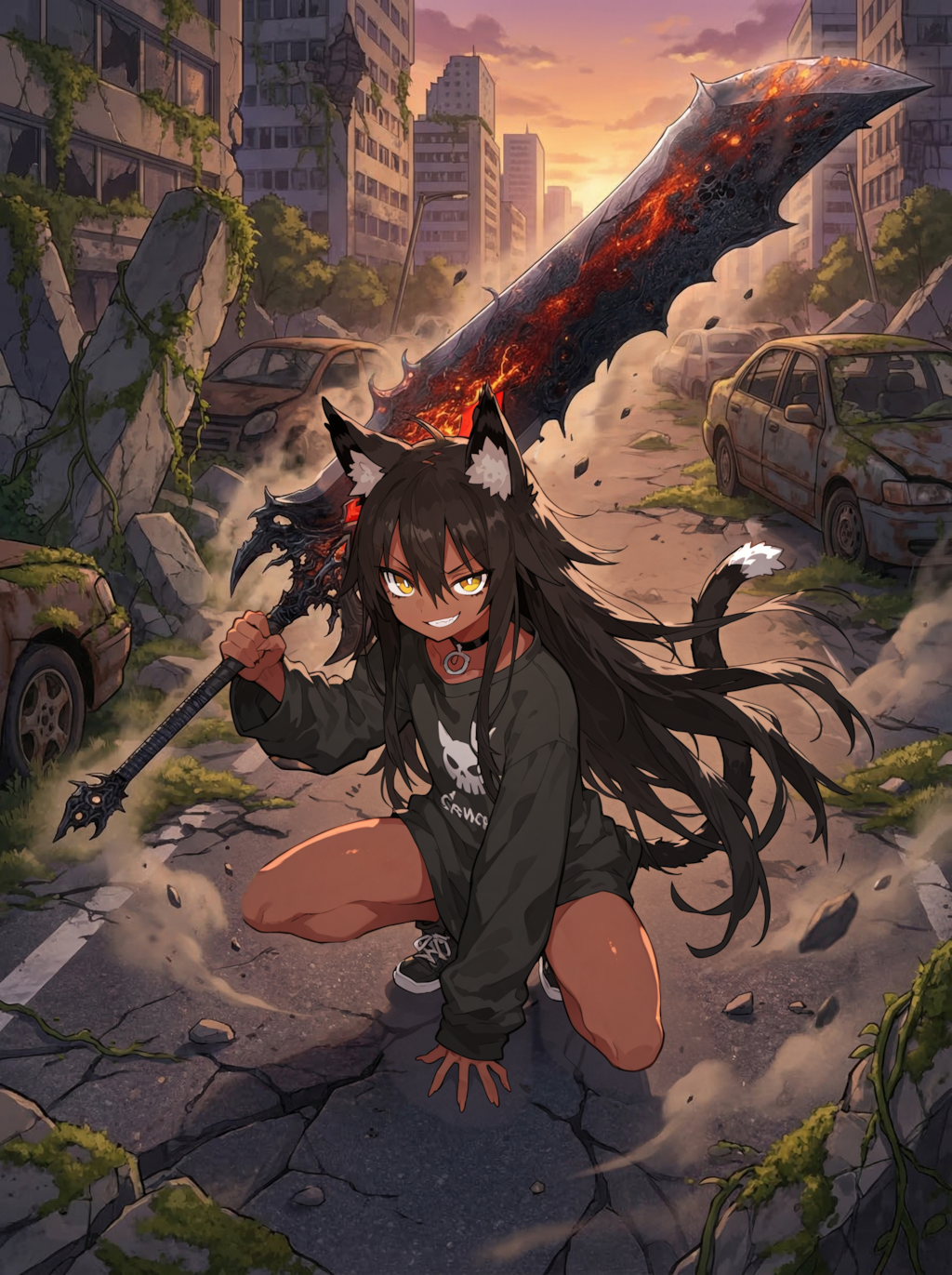 大剣担ぎ -Carrying a greatsword over the shoulder-