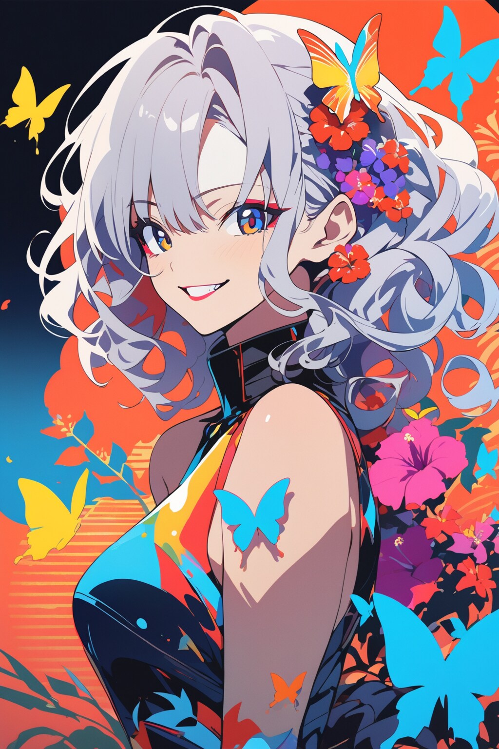 微笑みの銀髪ちゃん
