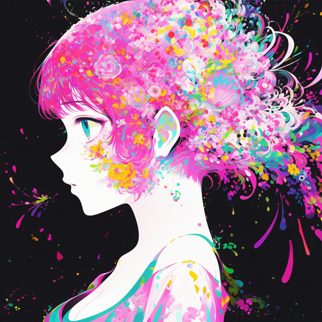 カラフルヘアー | の人気AIイラスト・グラビア