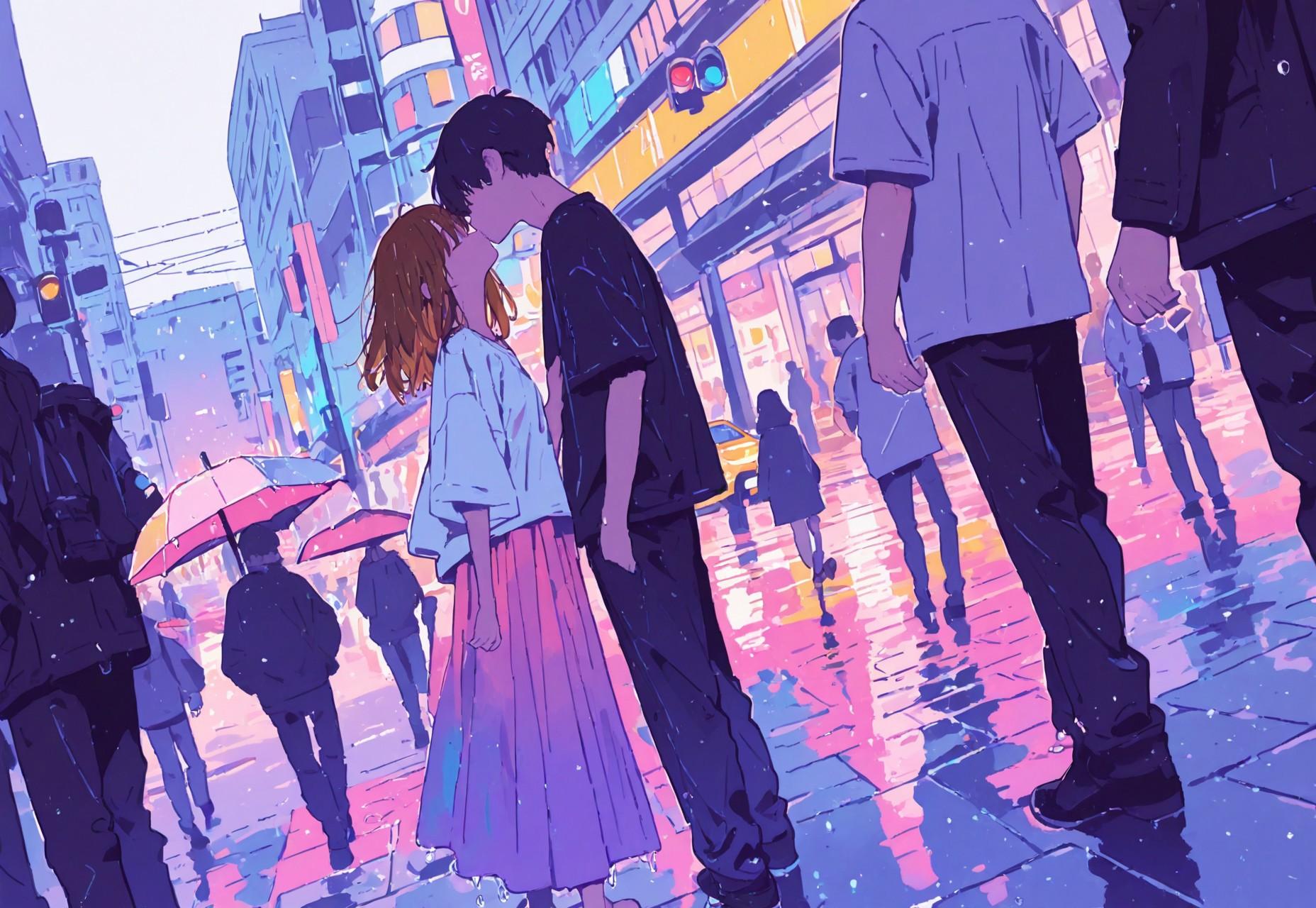 雨にキッスの花束を | の人気AIイラスト・グラビア