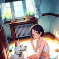 千枝とわんこ 2枚目