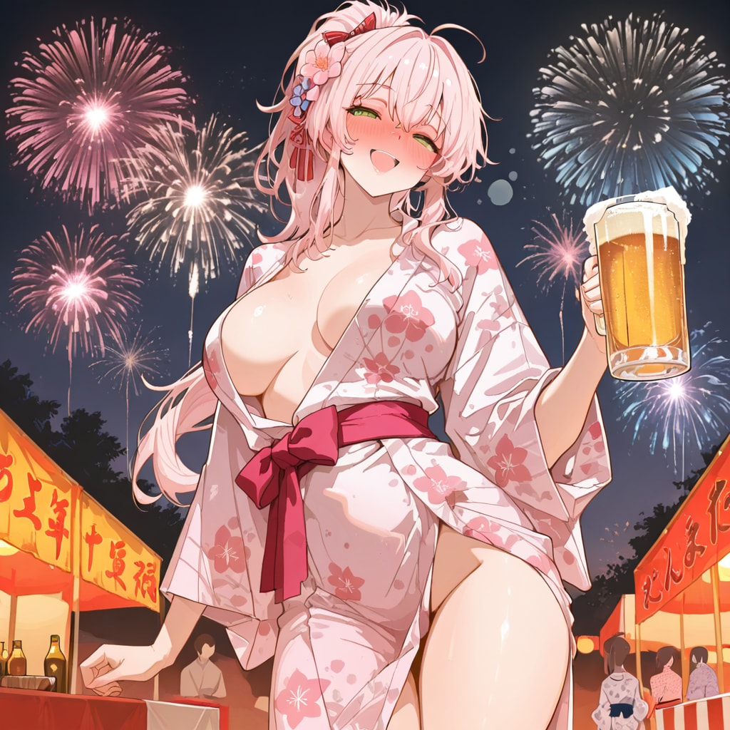 浴衣で泥酔①