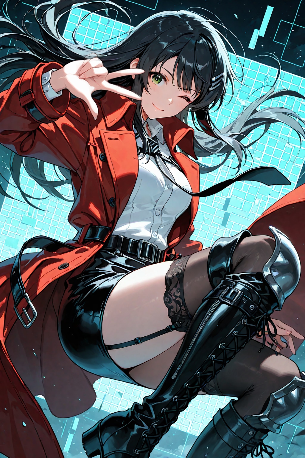 かっこいいポーズの後輩