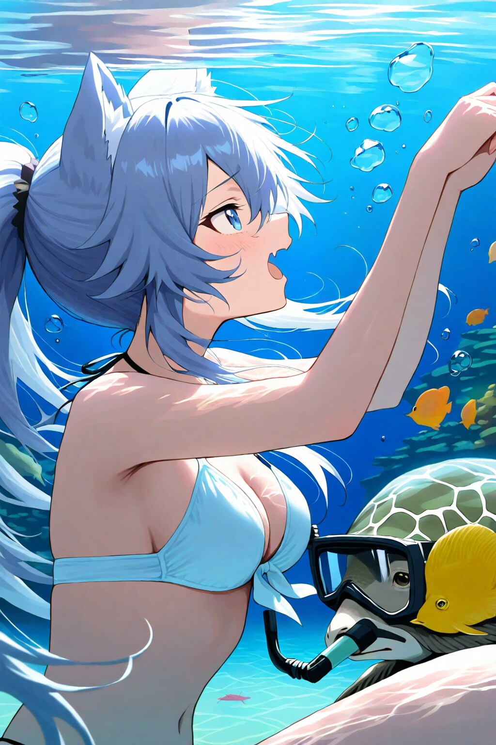 🥽スノーケル奪われたぁ💦