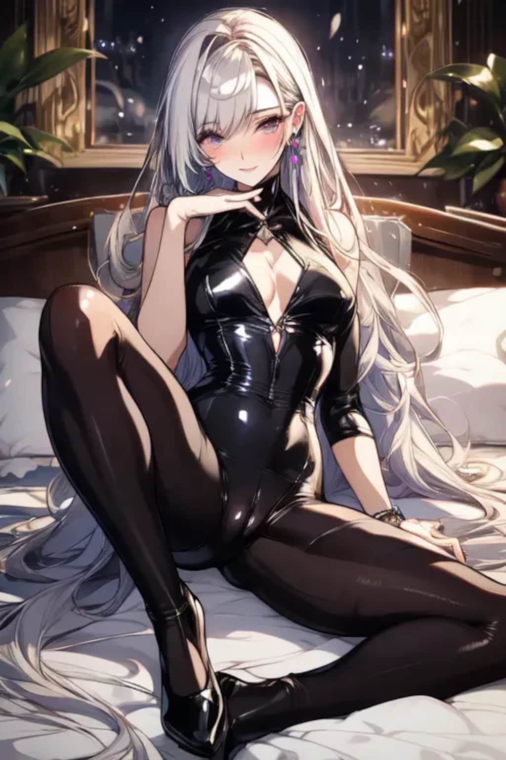 銀髪ロング