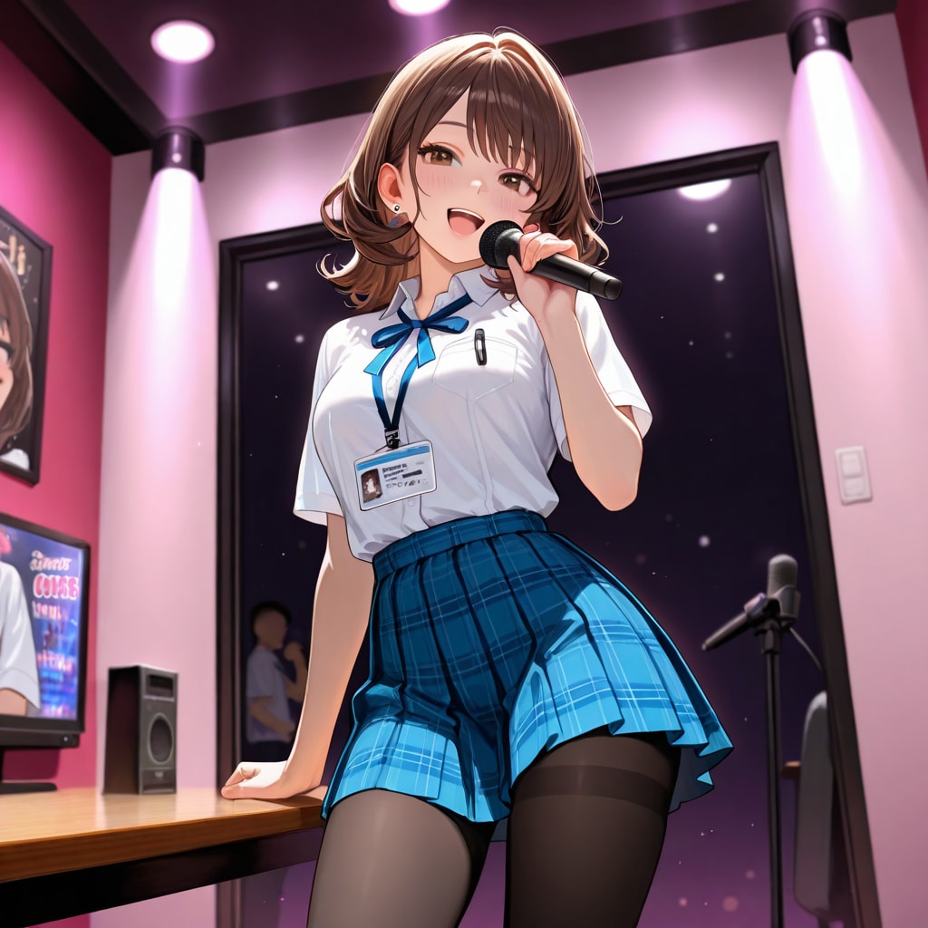 カラオケでコスプレするOLさん | の人気AIイラスト・グラビア