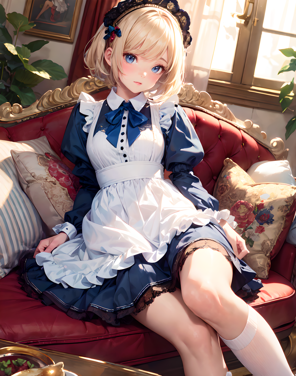 休憩中のメイドさん