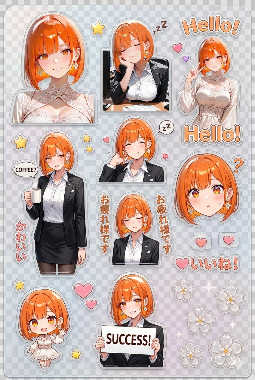 ほのかシール | の人気AIイラスト・グラビア