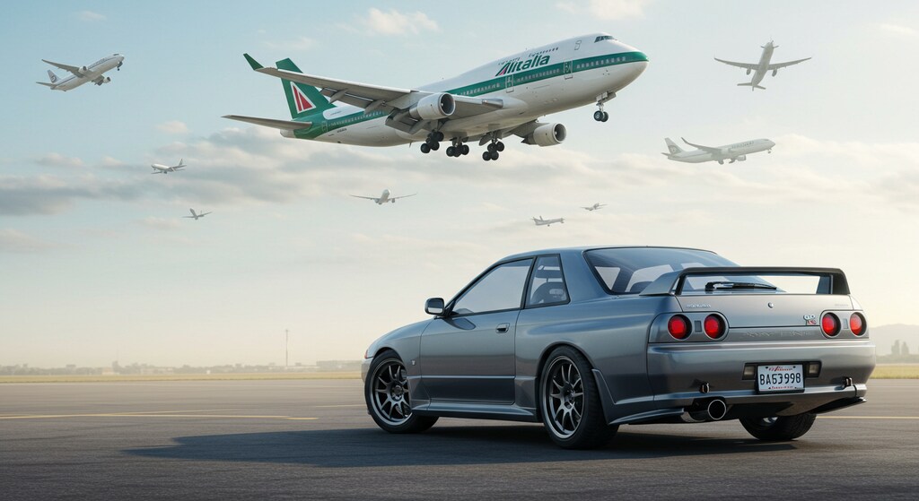 アリタリア航空とスカイラインGT-R