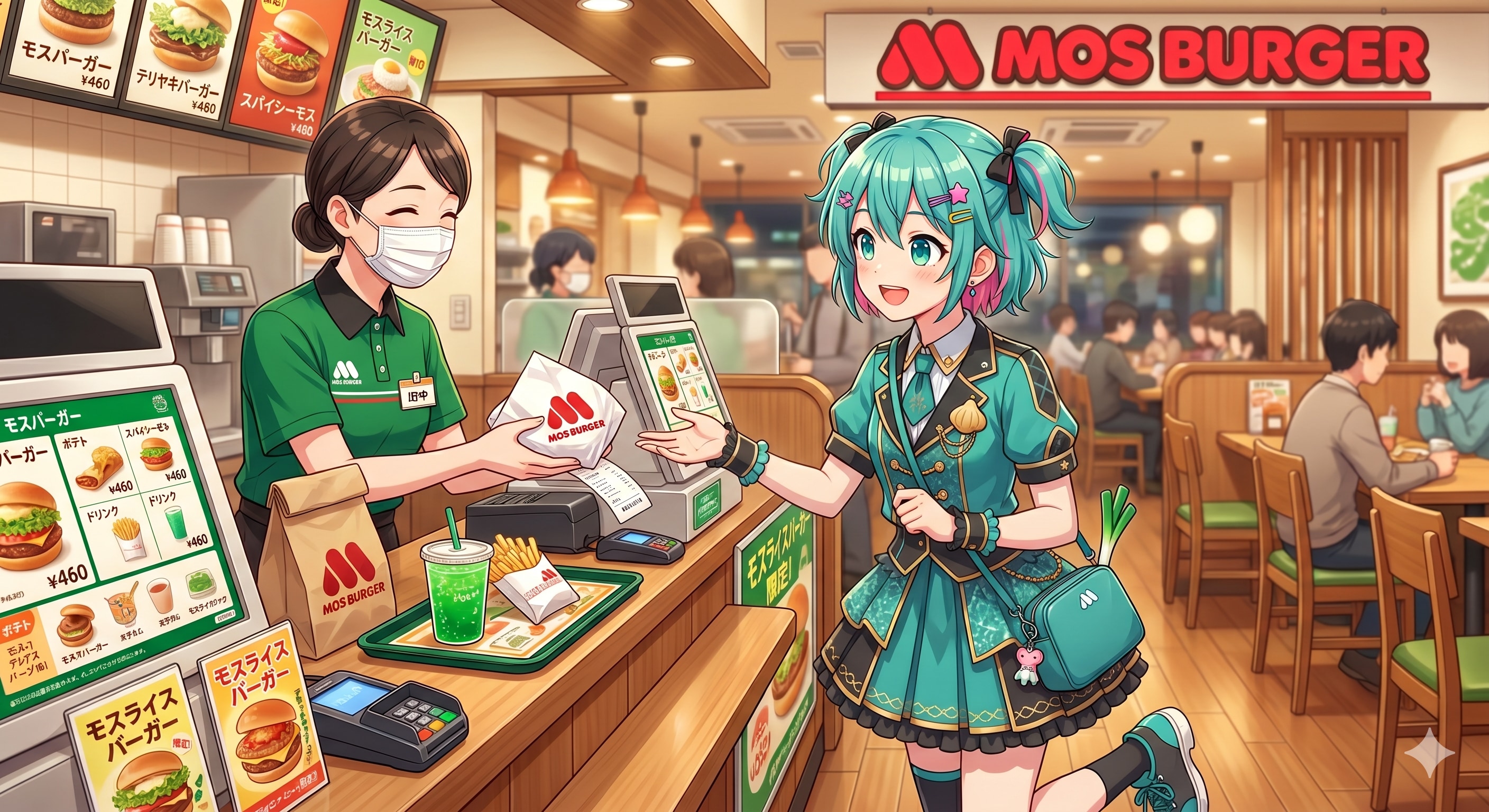 今日のお昼はハンバーガーです