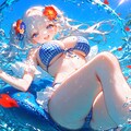 ツインテールの水着少女 2枚目