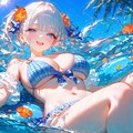 ツインテールの水着少女 3枚目