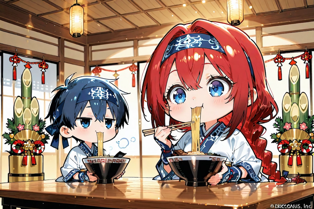 お正月準備中のお昼ごはん