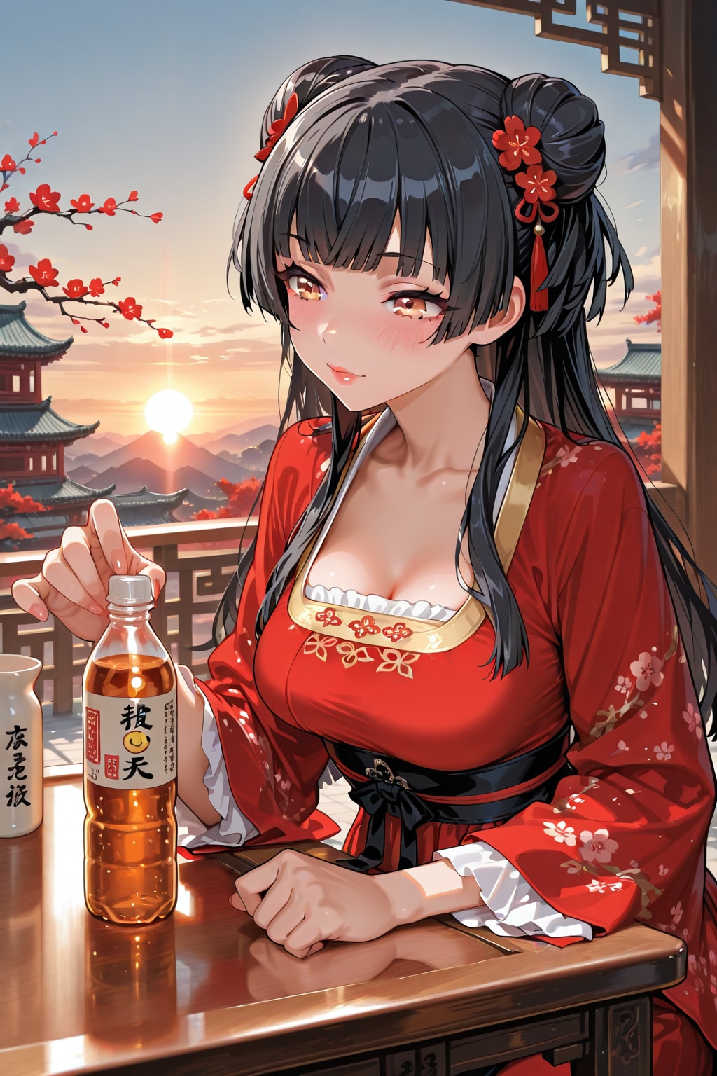 漢服の冬優子と紅梅(ちちぷい版)