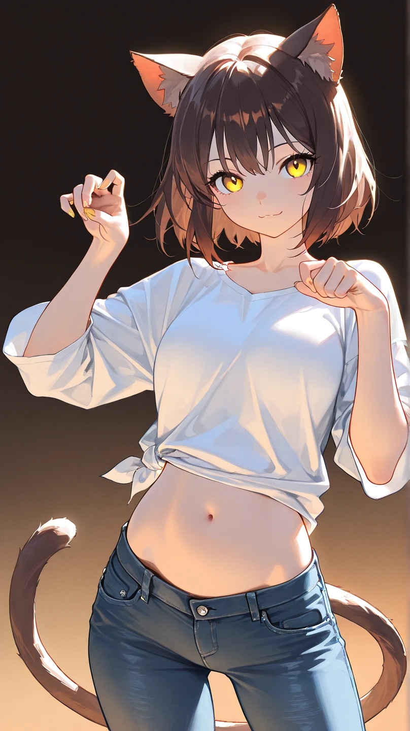 ニャンコポーズ | の人気AIイラスト・グラビア