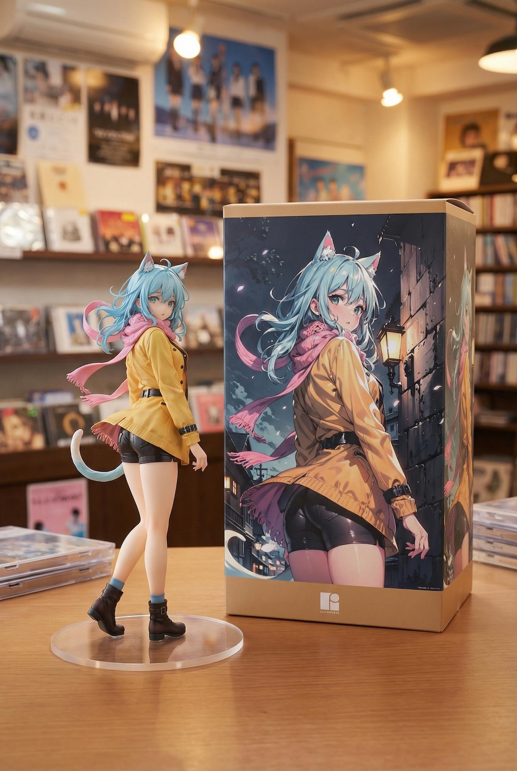 猫耳図書館のししょちゃんニューシングル「さよならを言う前に、振り向いて」CDジャケット風💿