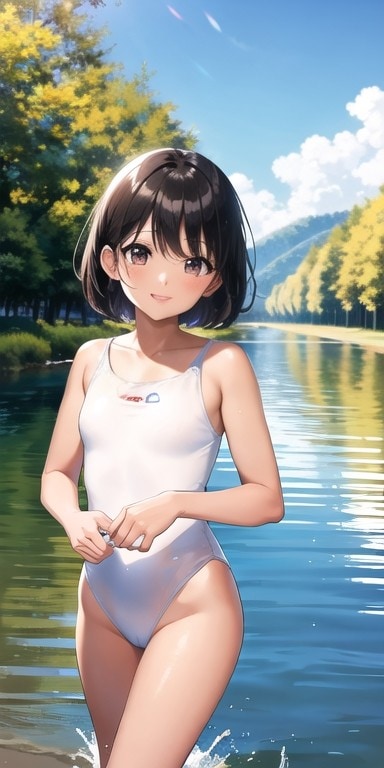 初めての川遊び①（友達のお母さん）（1shot）