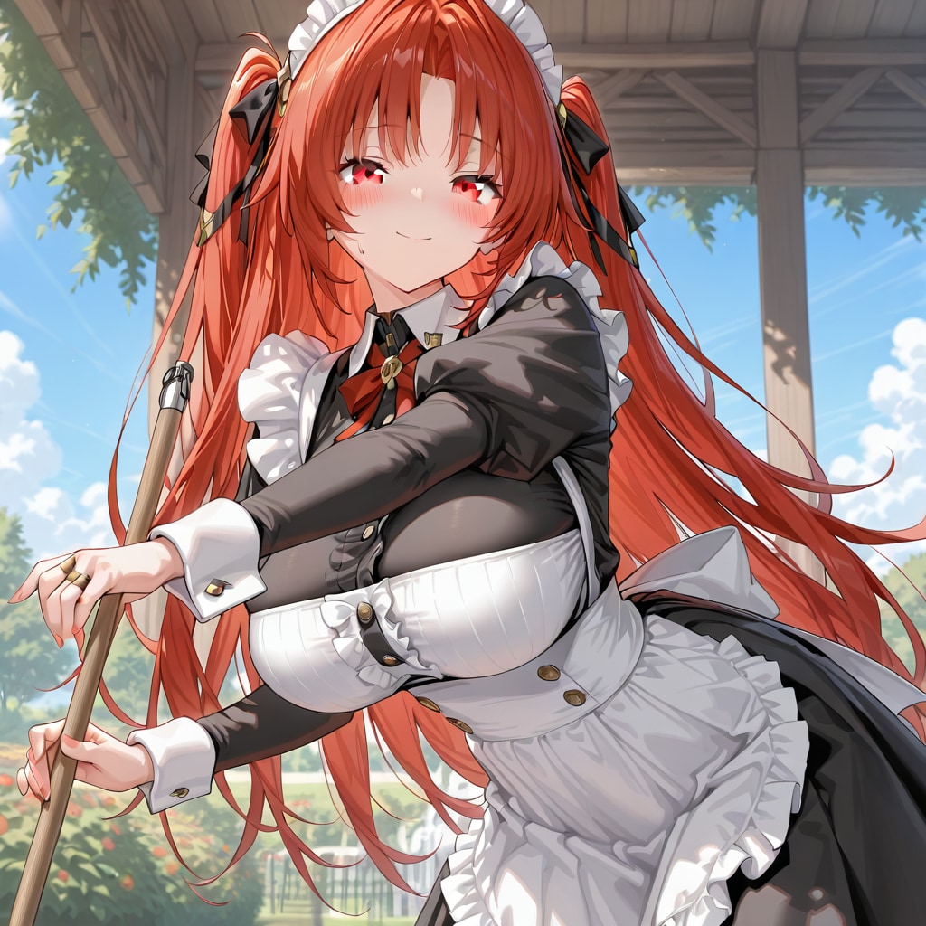 こき使う千尋ちゃんだよ庭掃除　弾 | の人気AIイラスト・グラビア