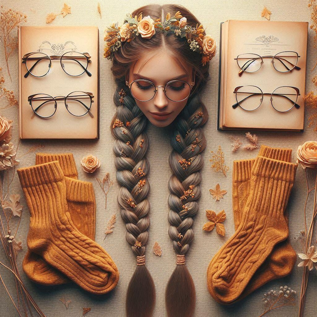 眼鏡三つ編みないしころ