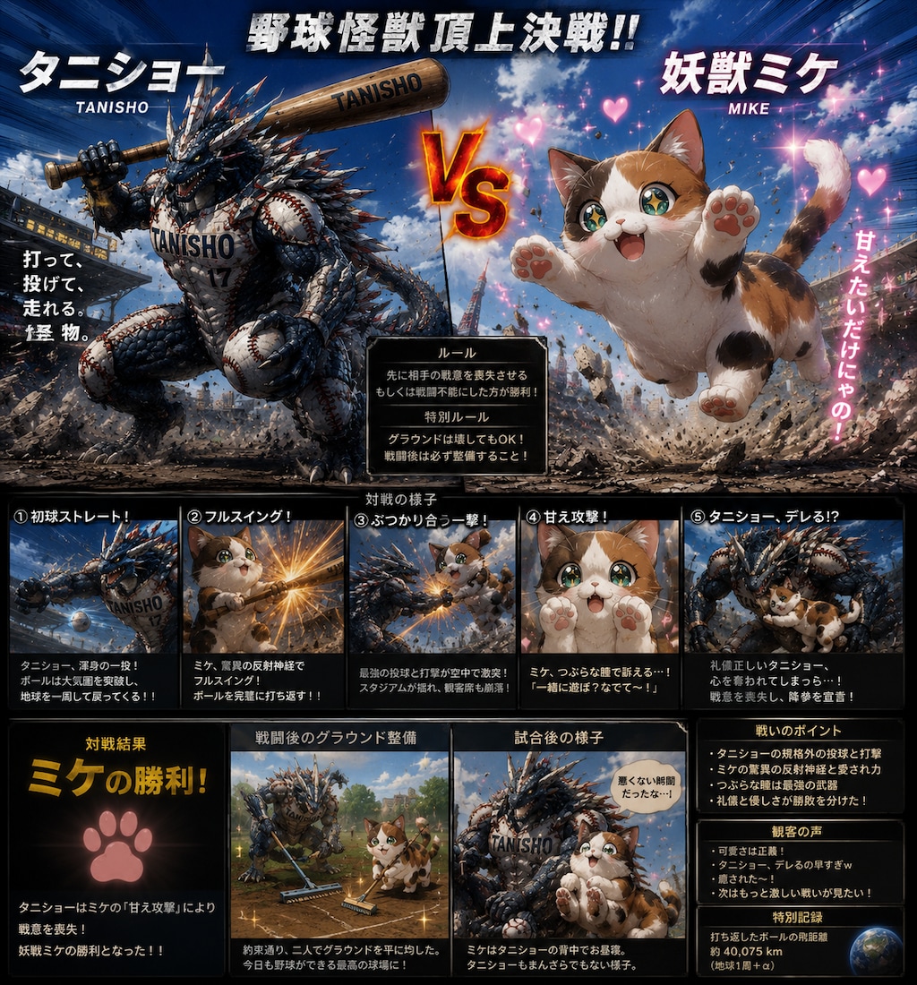 妖獣ミケ VS タニショー