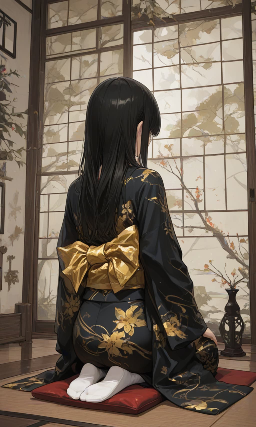 着物で正座した時の足袋の足裏