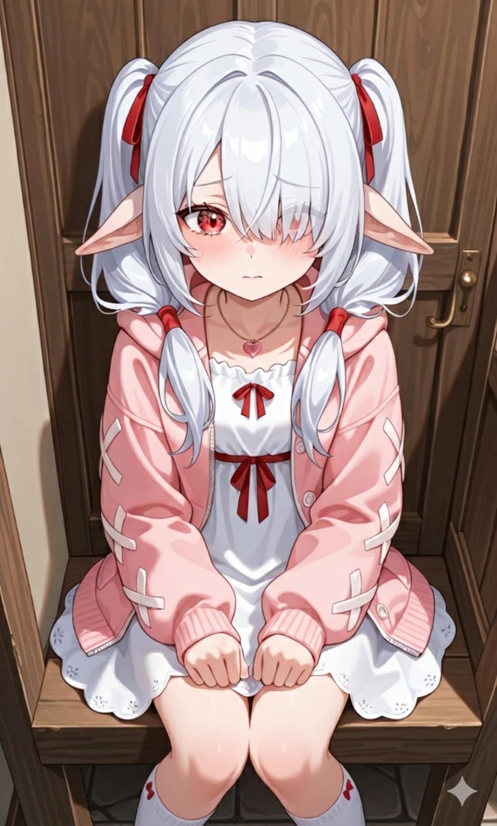 叱られて少し落ち込むシロネさん