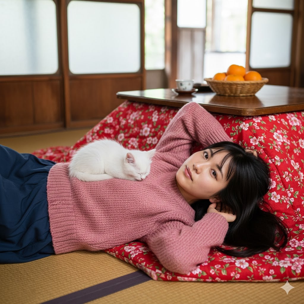 こたつと猫とお姉さん