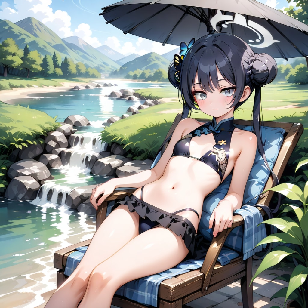 竜華キサキ 涼やかな流れのほとりで