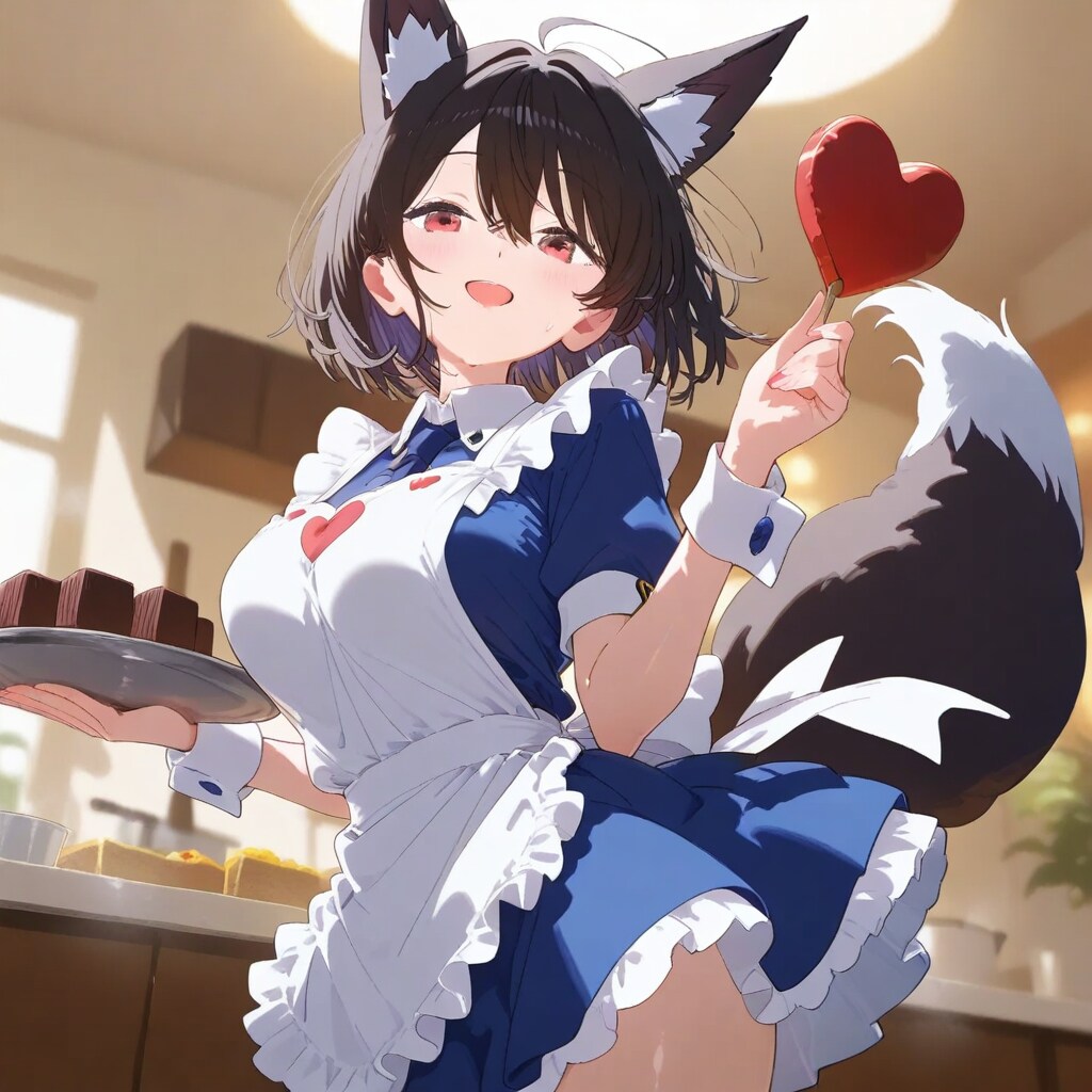 狐娘からの手作りバレンタインチョコレート | の人気AIイラスト・グラビア