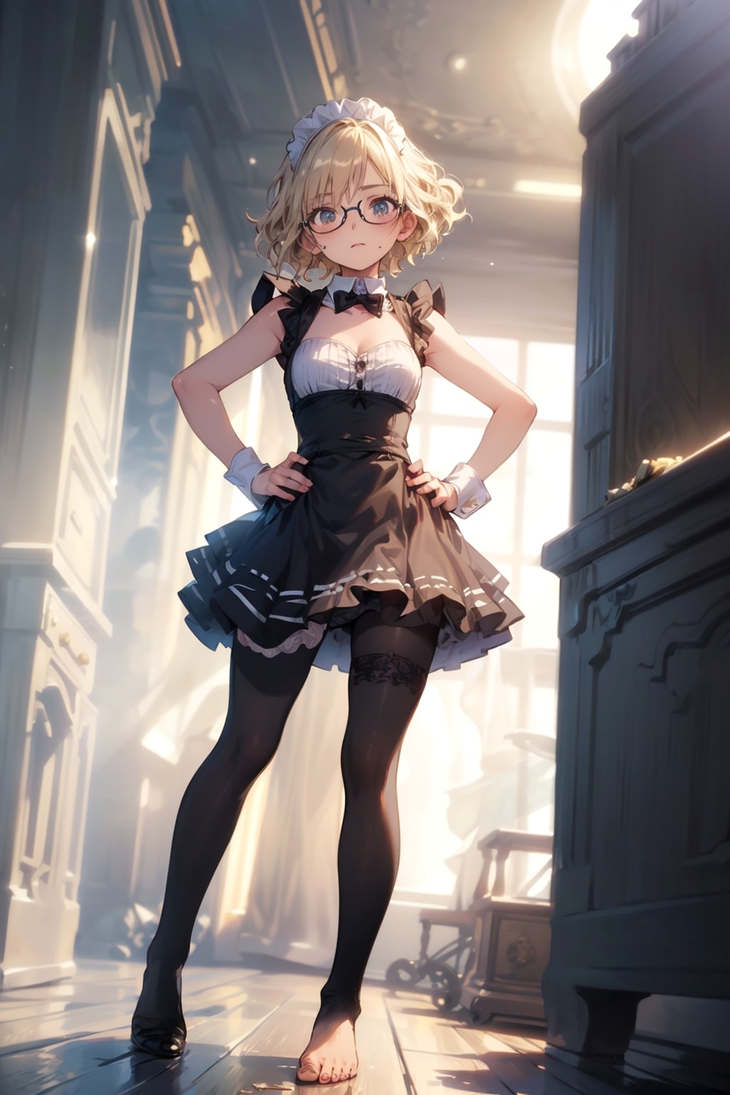 メイドの眼鏡っ娘