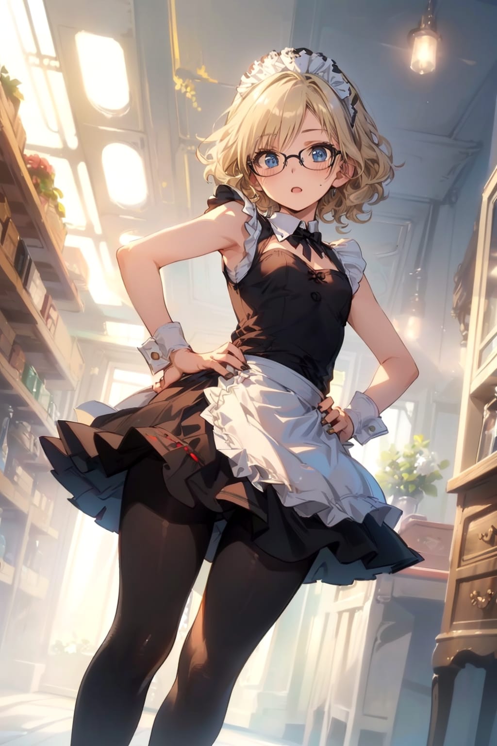 メイドの眼鏡っ娘