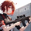 銃を構える少女 2枚目
