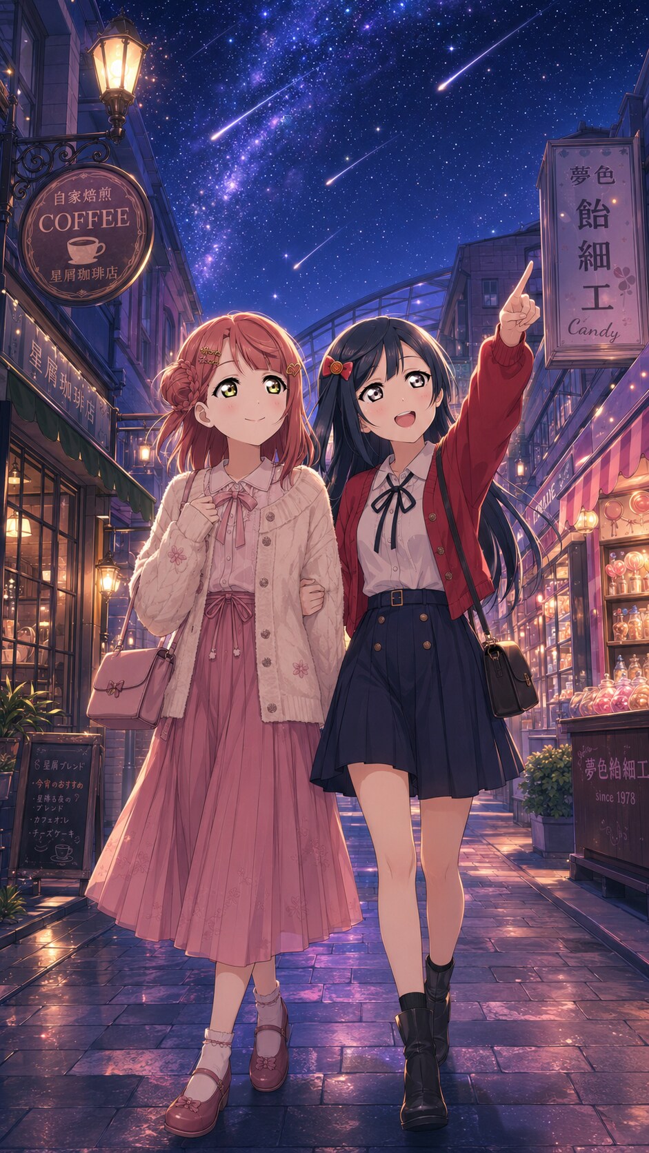 【街×幻想シリーズ】夜の商店街の空に降り注ぐ星【4/4】