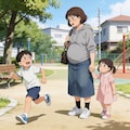 直接採尿をされる妊婦さん（全10枚ストーリー） 2枚目