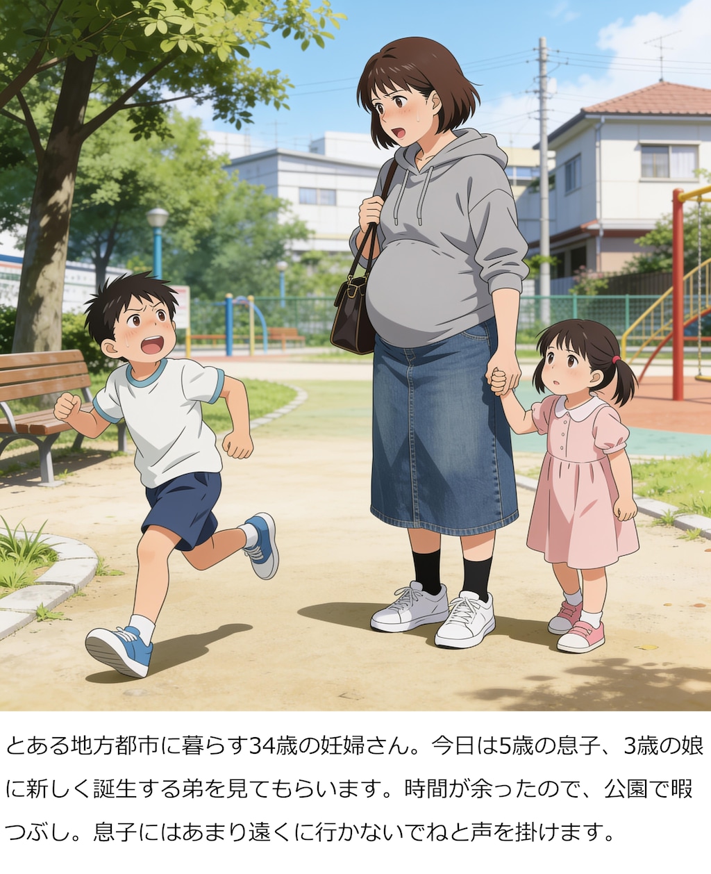 直接採尿をされる妊婦さん（全10枚ストーリー）