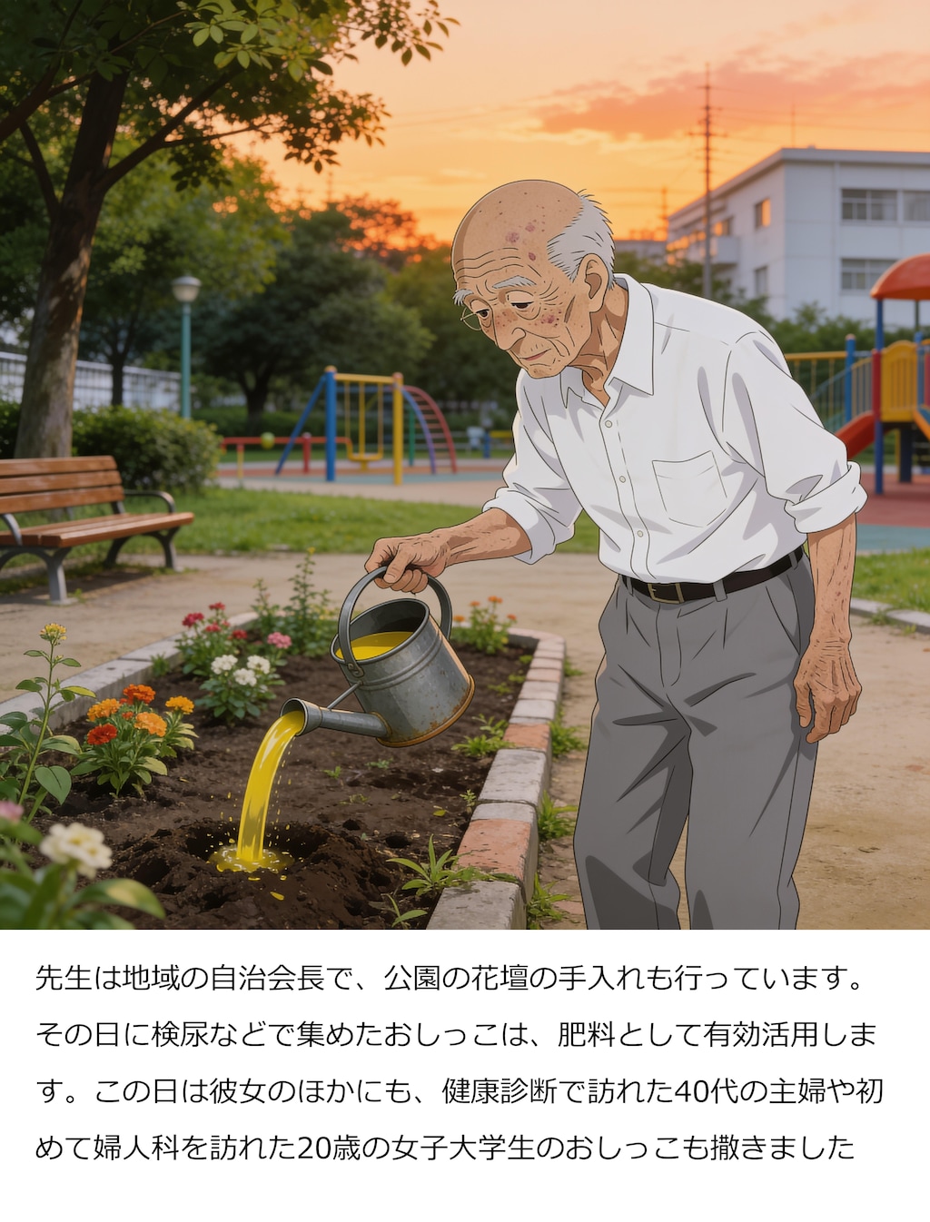 直接採尿をされる妊婦さん（全10枚ストーリー）