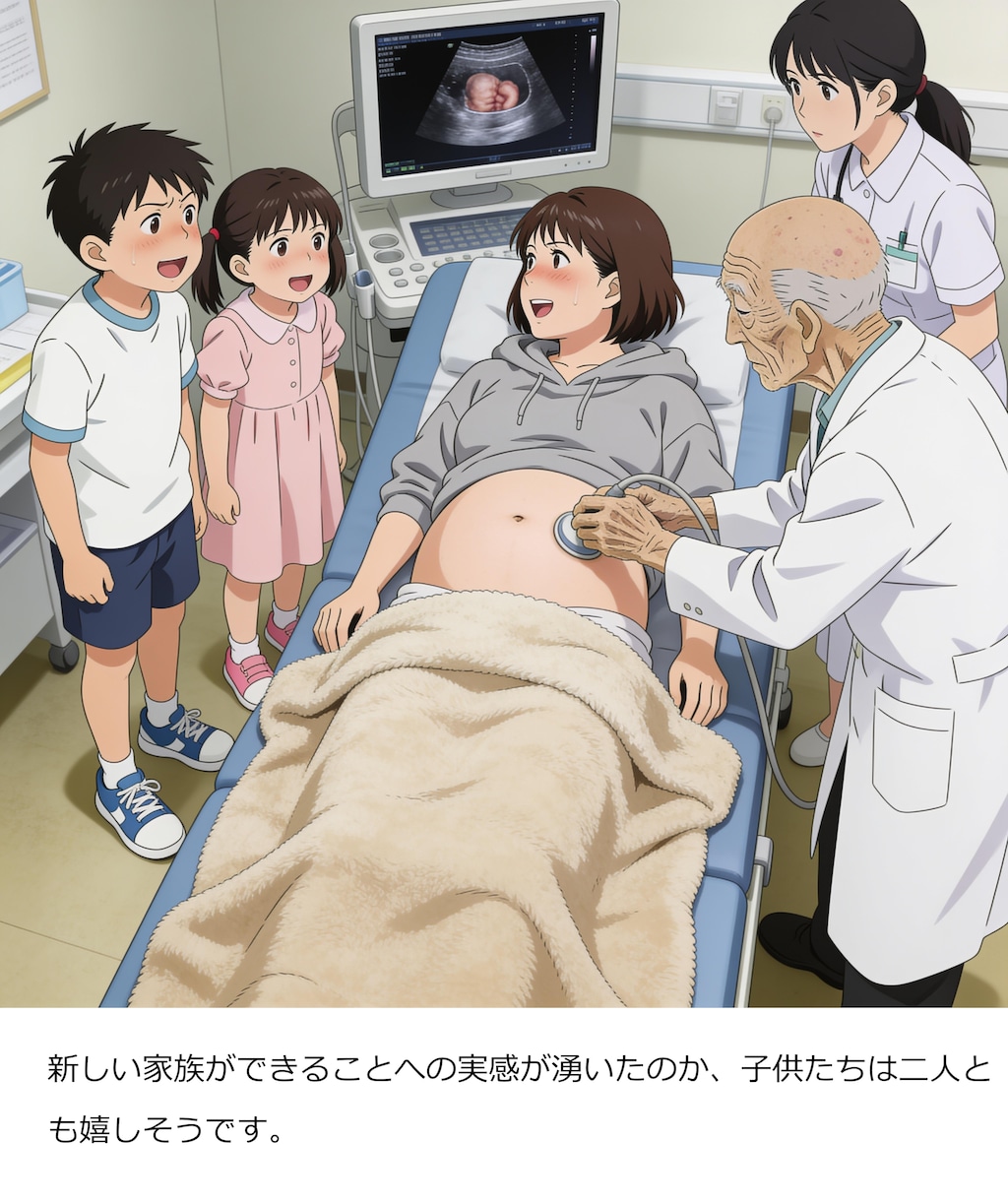 直接採尿をされる妊婦さん（全10枚ストーリー）