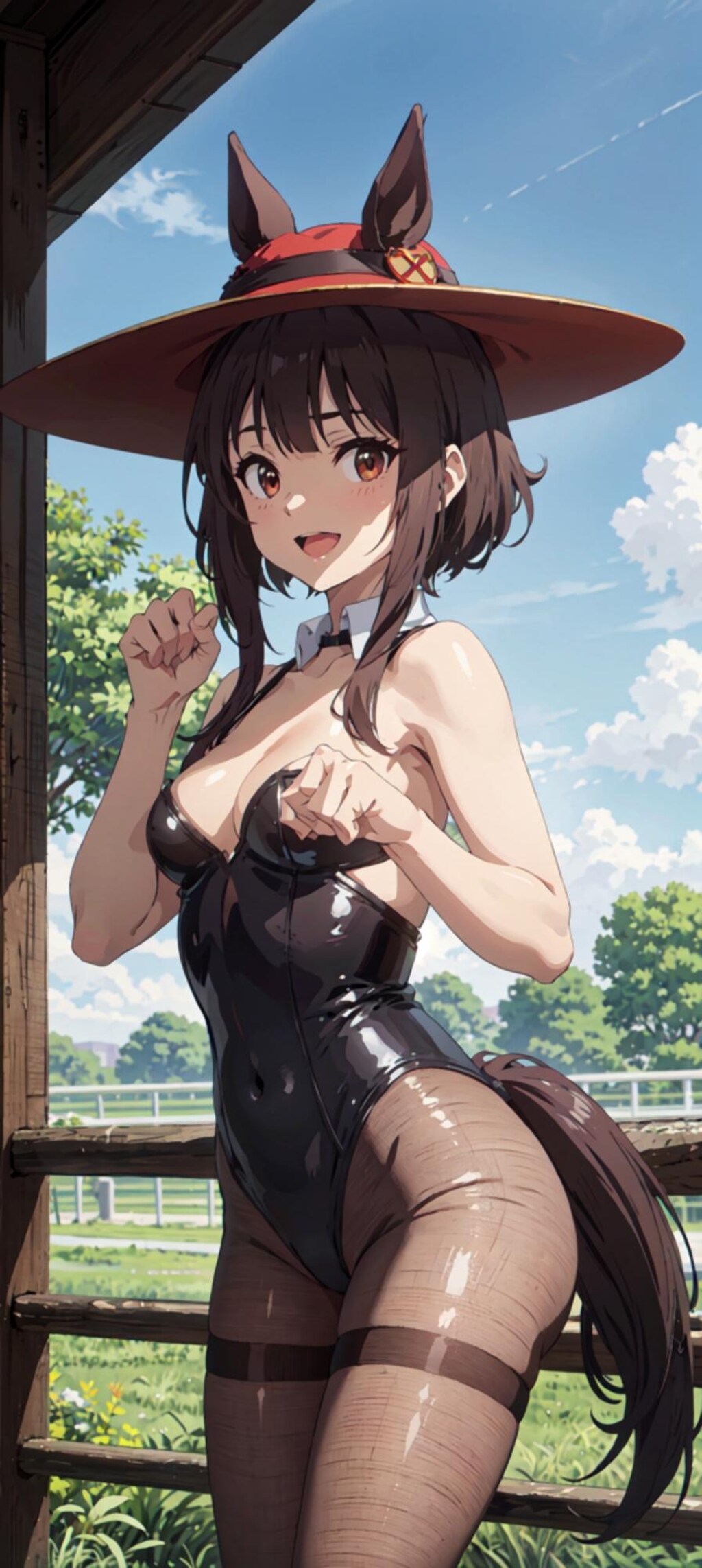 めぐみんのホースガールのすがた