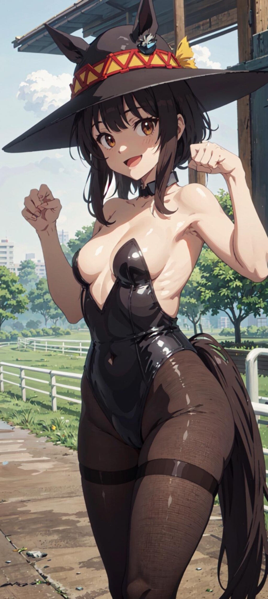 めぐみんのホースガールのすがた