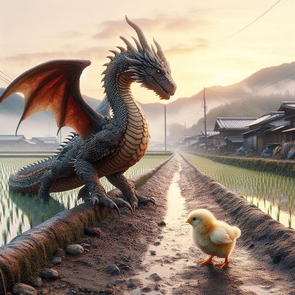 竜とヒヨコ