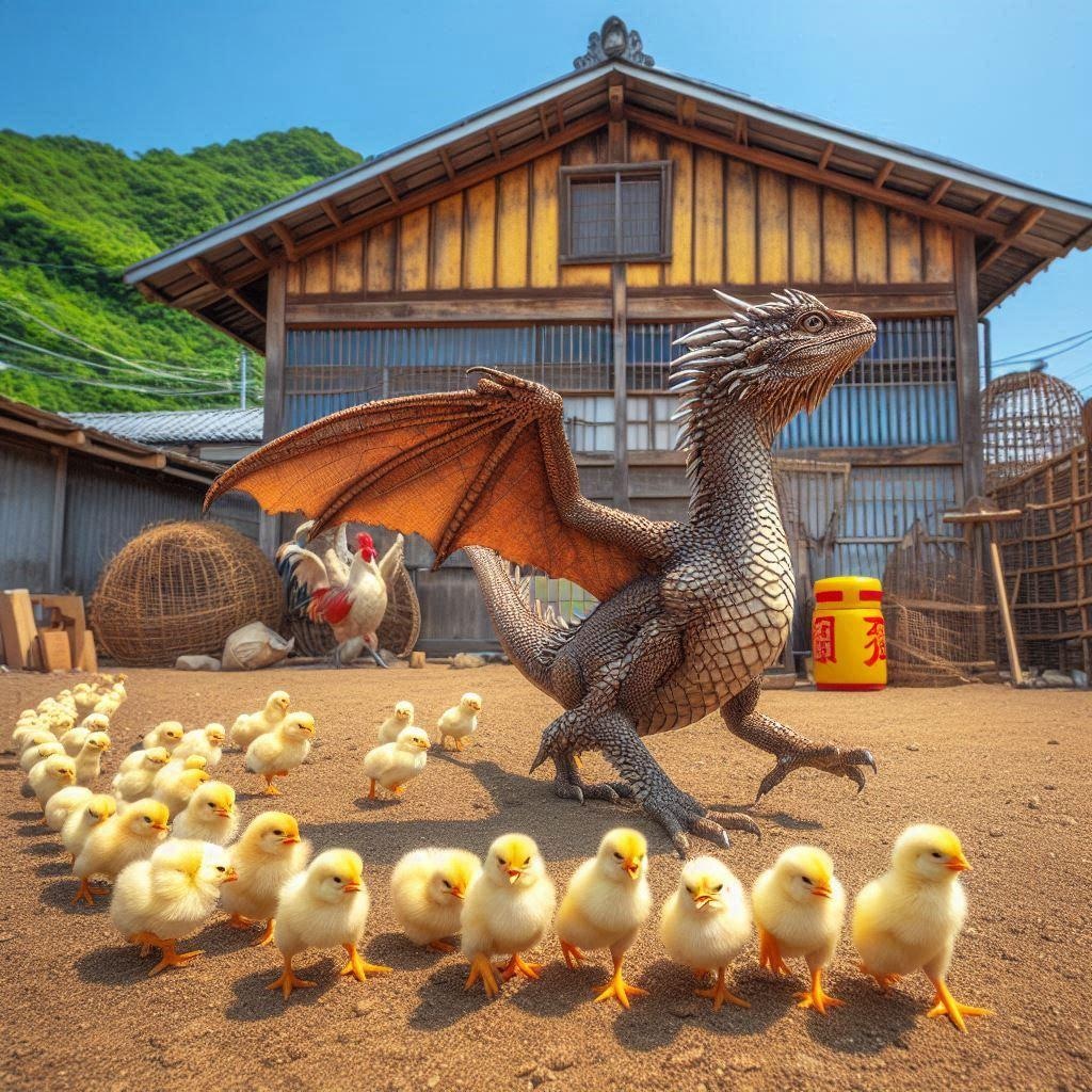 竜とヒヨコ