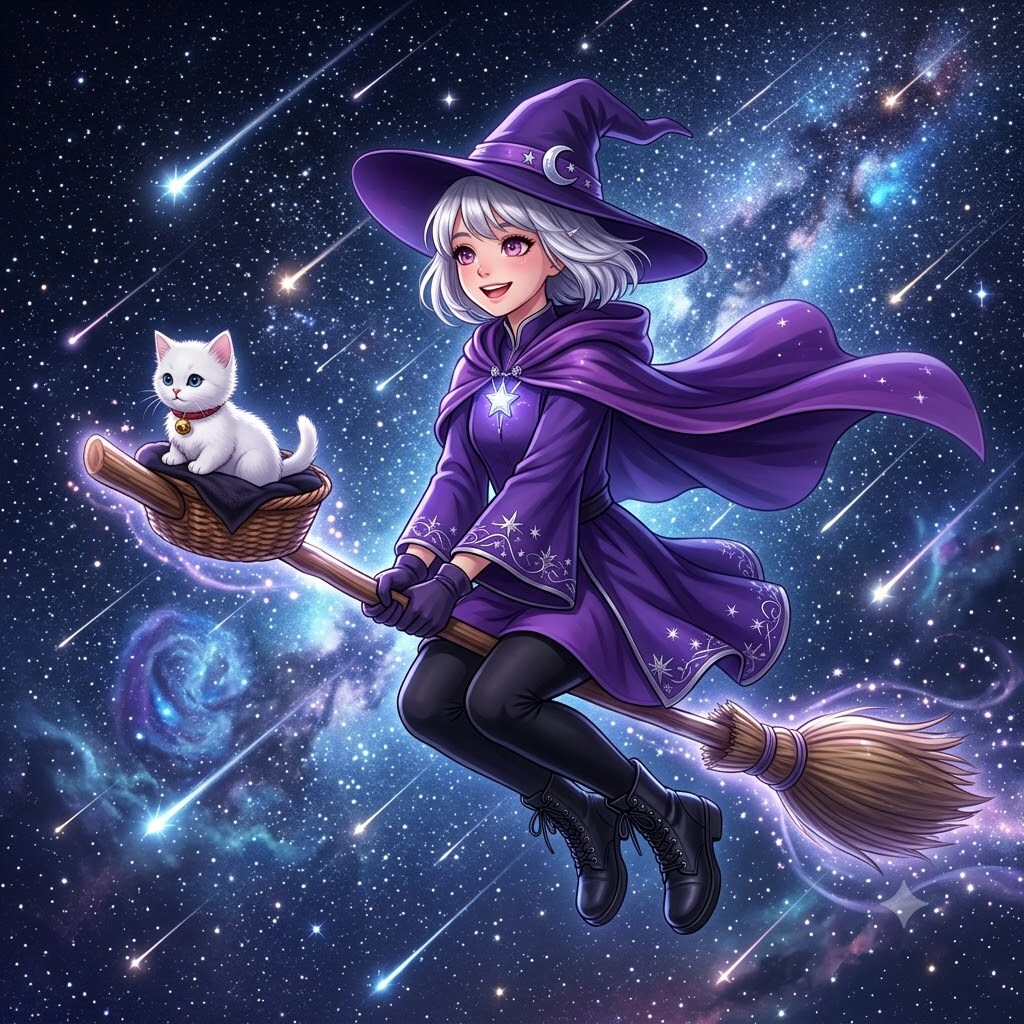 写実的アニメスタイルの魔女