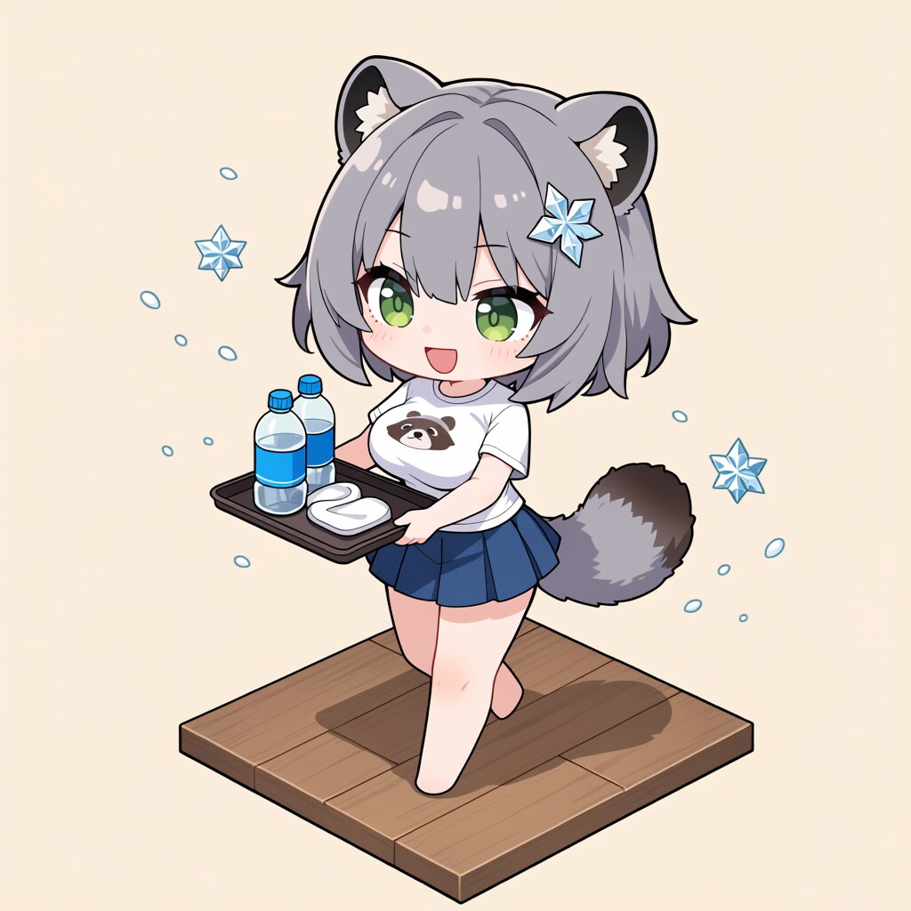 ユキタヌキちゃん【半袖】 | の人気AIイラスト・グラビア